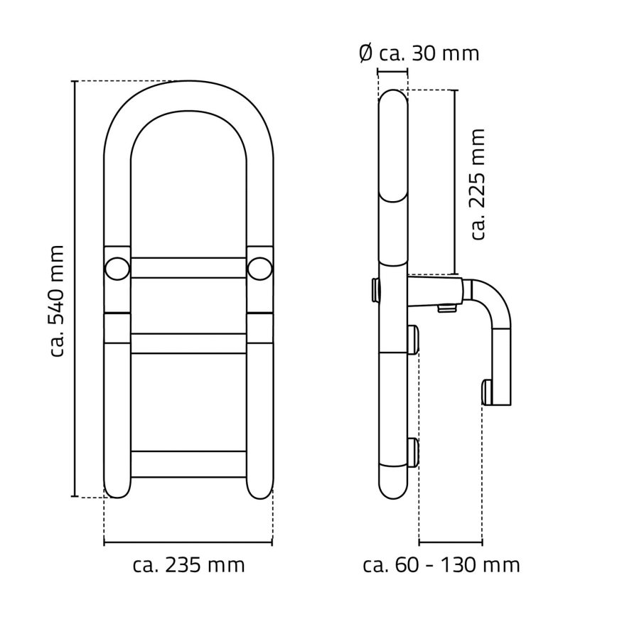 Ridder - Madlo na vanu 54x23,5 cm bílá
