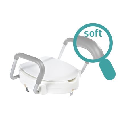 Ridder - Zvýšené záchodové prkénko s madly bílá