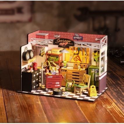 RoboTime - Miniatura domečku Garáž 2xAAA