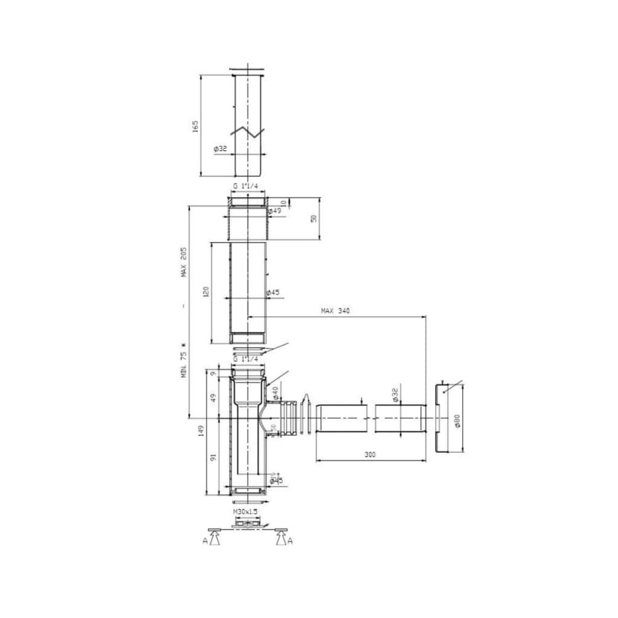 Roca A506403110 - Kulatý umyvadlový sifon ROCA lesklý chrom