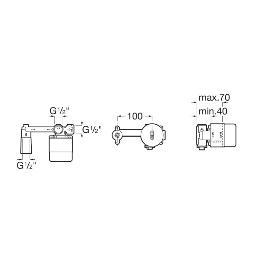 Roca A525220603 - Montážní těleso pro podomítkové baterie