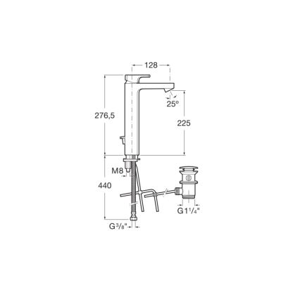 Roca A5A3G01C00 - Umyvadlová baterie + výpusť L90 27,6 cm lesklý chrom