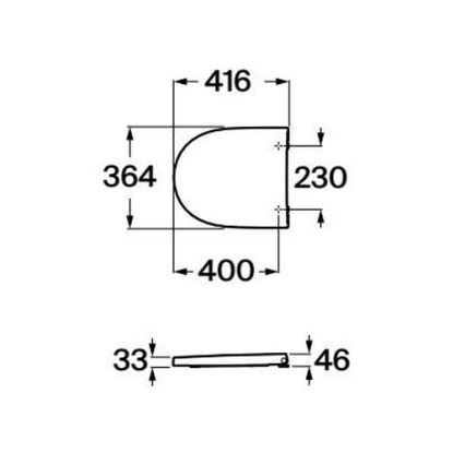 Roca A8012AC00B - Záchodové prkénko SoftClose MERIDIAN supralit/bílá