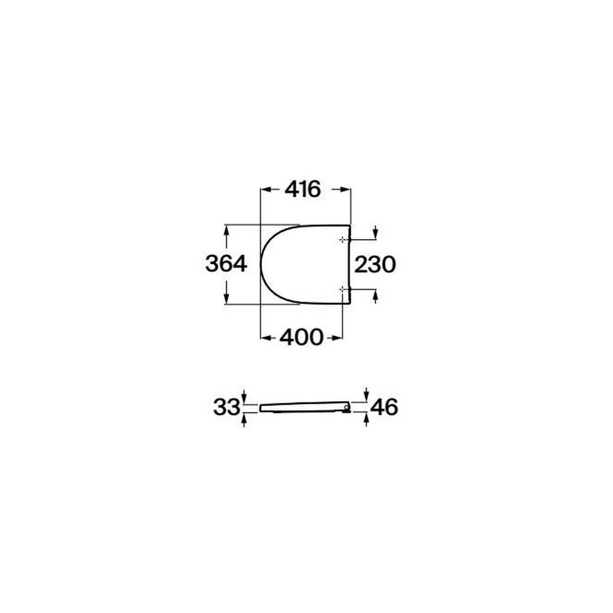 Roca A8012AC00B - Záchodové prkénko SoftClose MERIDIAN supralit/bílá