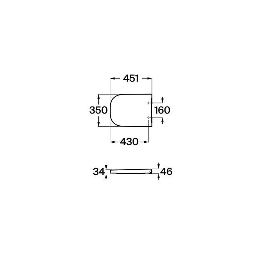 Roca A80147200B - Záchodové prkénko SoftClose GAP supralit/bílá