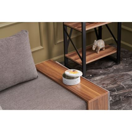 Rohové křeslo TULA hnědá levá