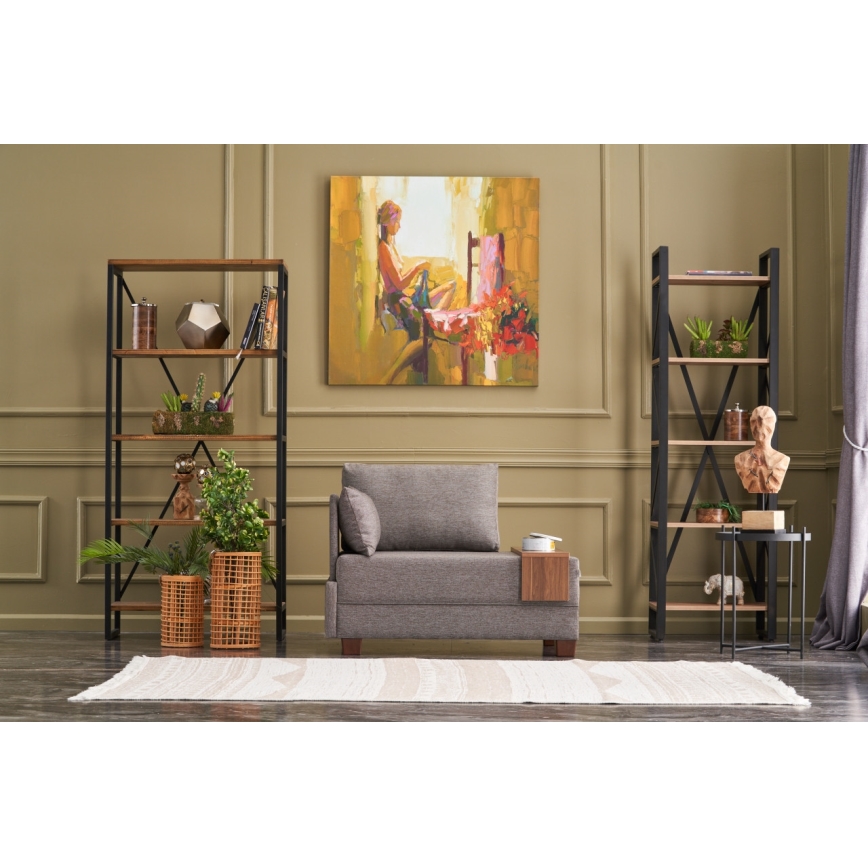 Rohové křeslo TULA hnědá levá