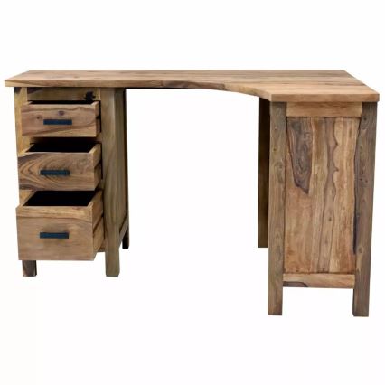 Rohový psací stůl RAMI 130x85 cm masiv/palisandr