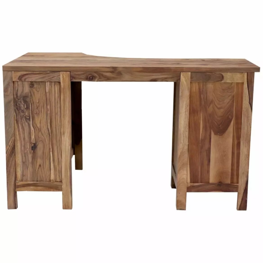 Rohový psací stůl RAMI 130x85 cm masiv/palisandr