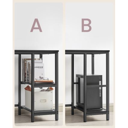 Rohový psací stůl SOLEA 138x138 cm černá