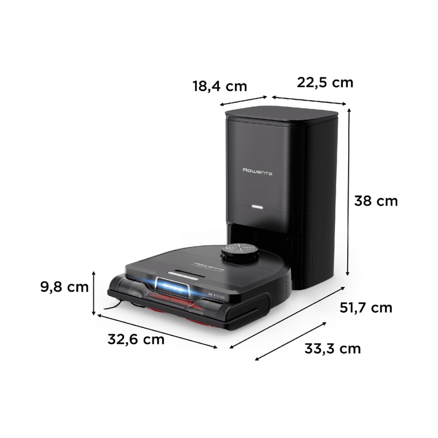 Rowenta - Chytrý robotický vysavač s mopem X-PLORER S240+ AI Animal & Allergy Wi-Fi 5200 mAh