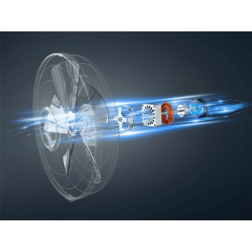 Rowenta - Stojanový ventilátor TURBO SILENCE 55W/230V 147 cm bílá + dálkové ovládání