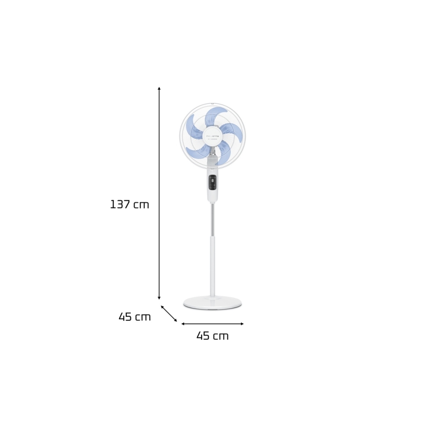 Rowenta - Stojanový ventilátor TURBO SILENCE 55W/230V 147 cm bílá + dálkové ovládání