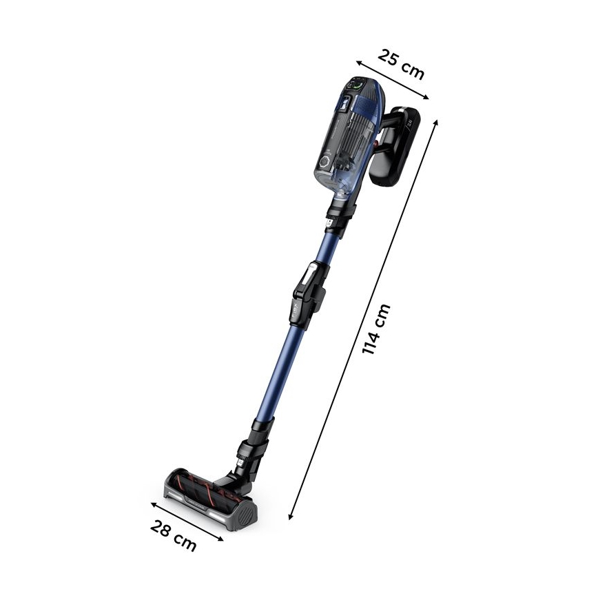 Rowenta - Tyčový vysavač s mopem X-FORCE FLEX ANIMAL AQUA AUTO 3v1 480W/32,4V 2500 mAh modrá