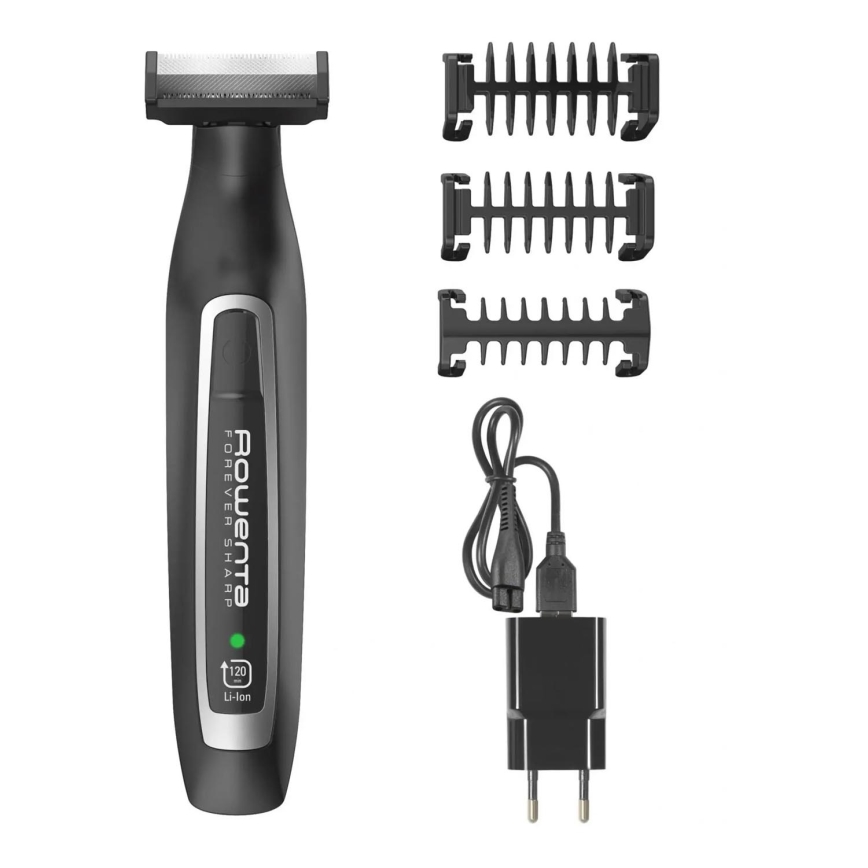 Rowenta - Zastřihovač vlasů FOREVER SHARP 3v1 černá 650 mAh