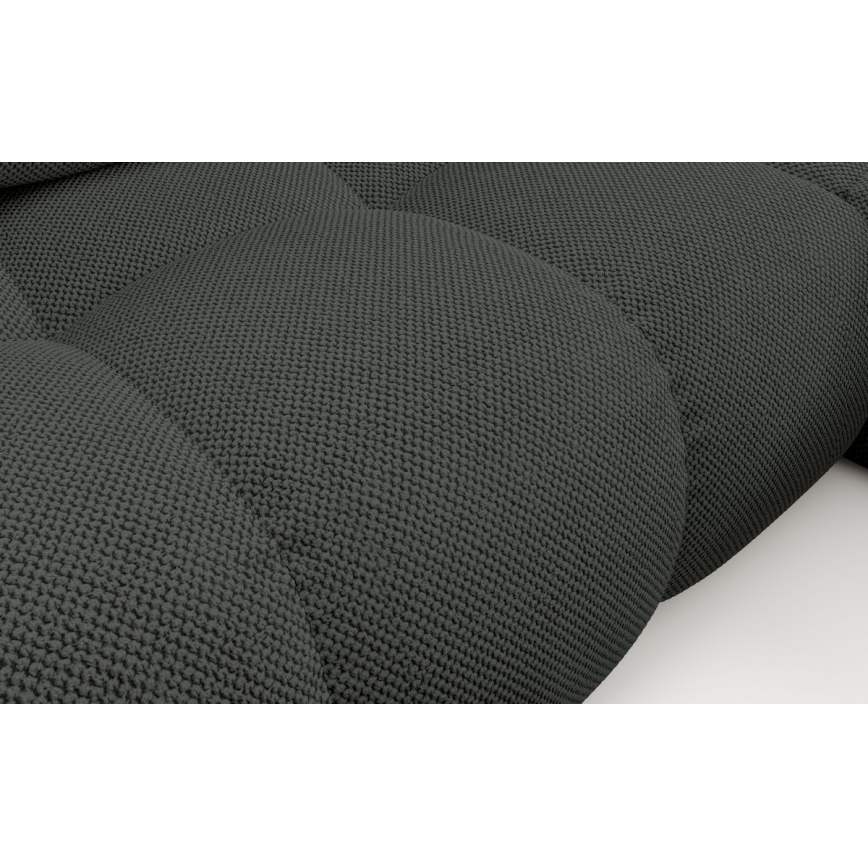 Rozkládací rohová čalouněná sedací souprava s úložným prostorem do L ALMADA pravá antracit