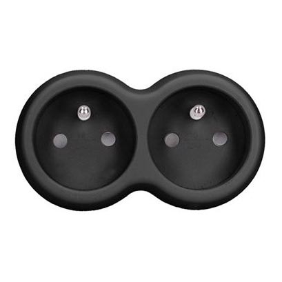 Rozbočovací zásuvka 2x 10A černá