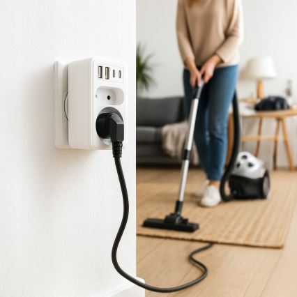 Rozbočovací zásuvka 2Z + 2xUSB-C + 2xUSB-A