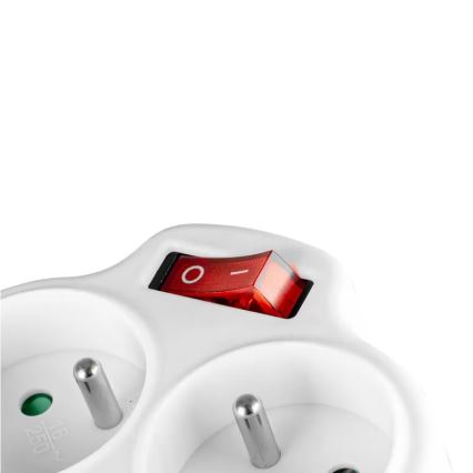 Rozbočovací zásuvka s vypínačem 2Z + USB-C + USB-A