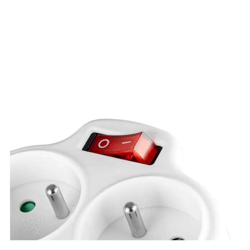 Rozbočovací zásuvka s vypínačem 2Z + USB-C + USB-A