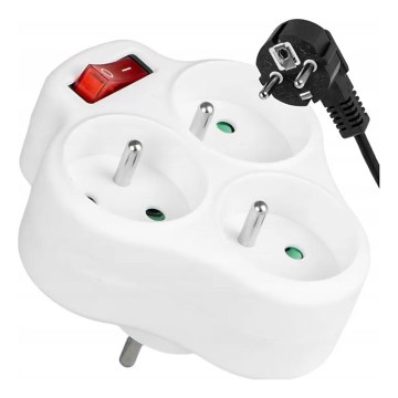 Rozbočovací zásuvka s vypínačem 3Z