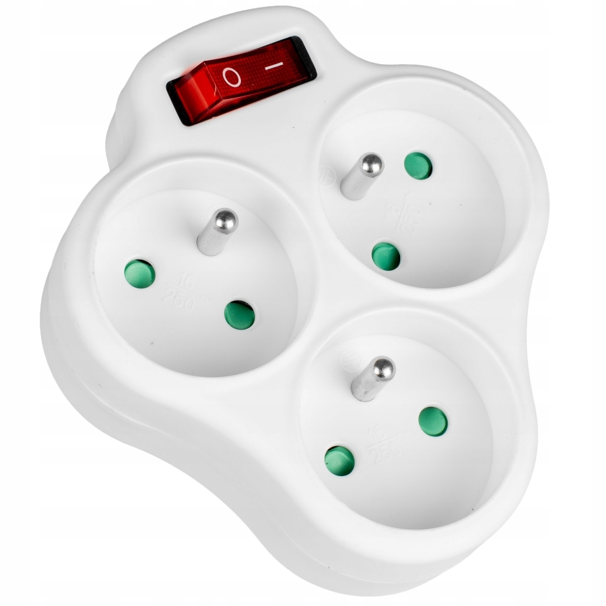Rozbočovací zásuvka s vypínačem 3Z