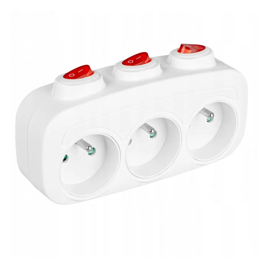 Rozbočovací zásuvka s vypínači 3Z