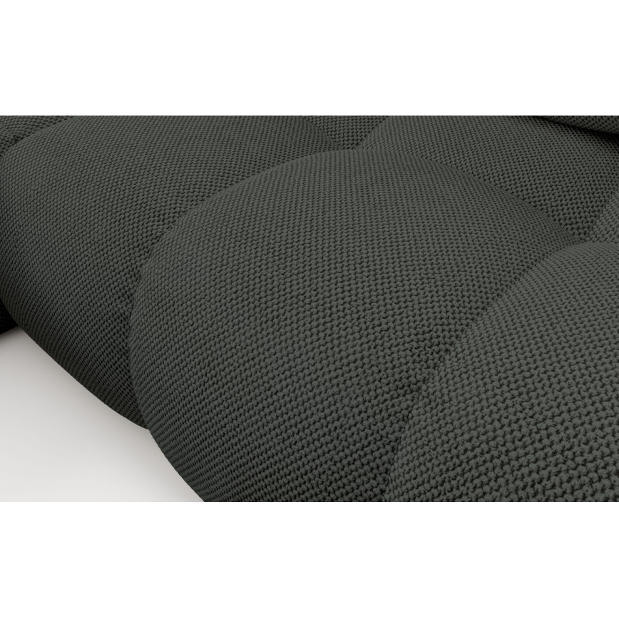 Rozkládací rohová čalouněná sedací souprava s úložným prostorem do L ALMADA levá antracit