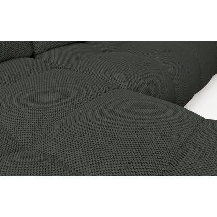 Rozkládací rohová čalouněná sedací souprava s úložným prostorem do L ALMADA levá antracit