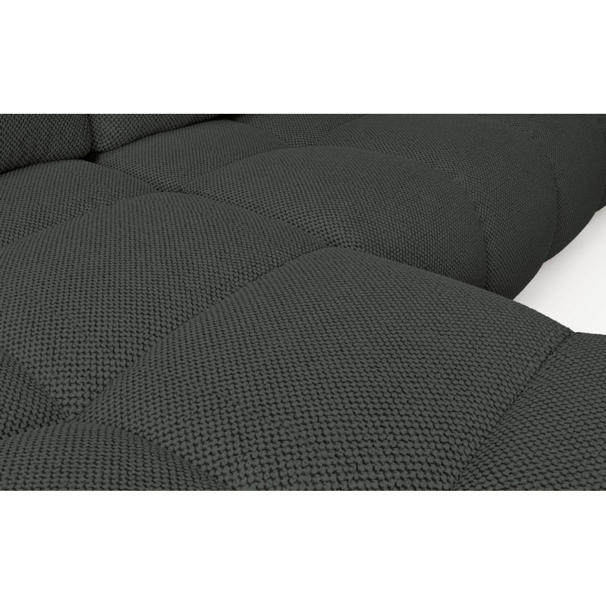 Rozkládací rohová čalouněná sedací souprava s úložným prostorem do L ALMADA levá antracit