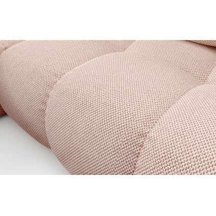 Rozkládací rohová čalouněná sedací souprava s úložným prostorem do L ALMADA levá růžová