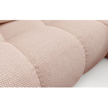 Rozkládací rohová čalouněná sedací souprava s úložným prostorem do L ALMADA pravá růžová