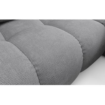 Rozkládací rohová čalouněná sedací souprava s úložným prostorem do L ALMADA pravá šedá