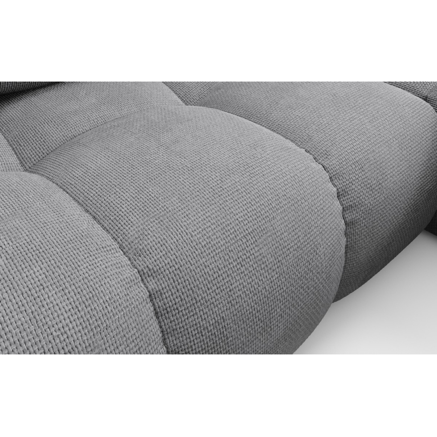 Rozkládací rohová čalouněná sedací souprava s úložným prostorem do L ALMADA pravá šedá