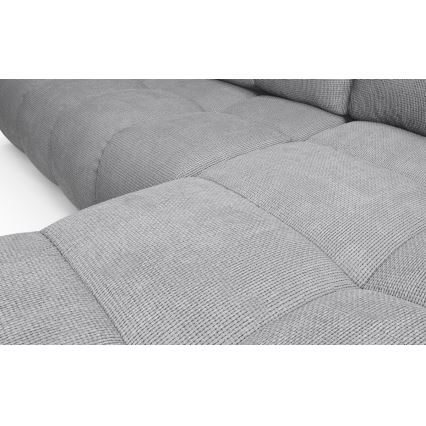 Rozkládací rohová čalouněná sedací souprava s úložným prostorem do L ALMADA pravá šedá