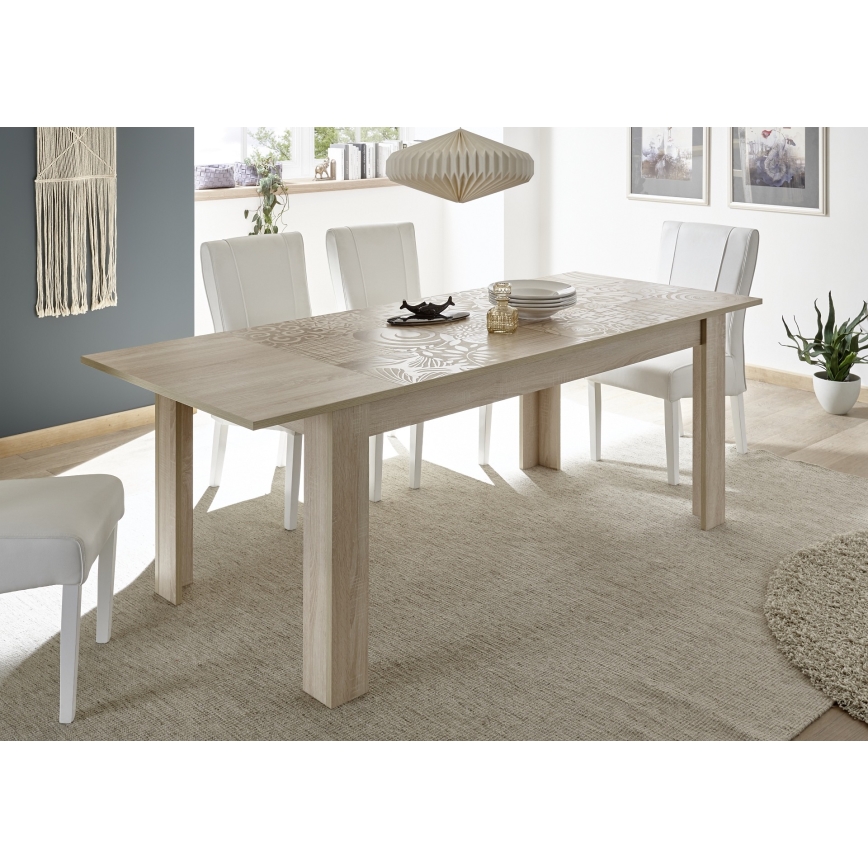 Rozkládací jídelní stůl ARIA 137/185x90 cm dub sonoma