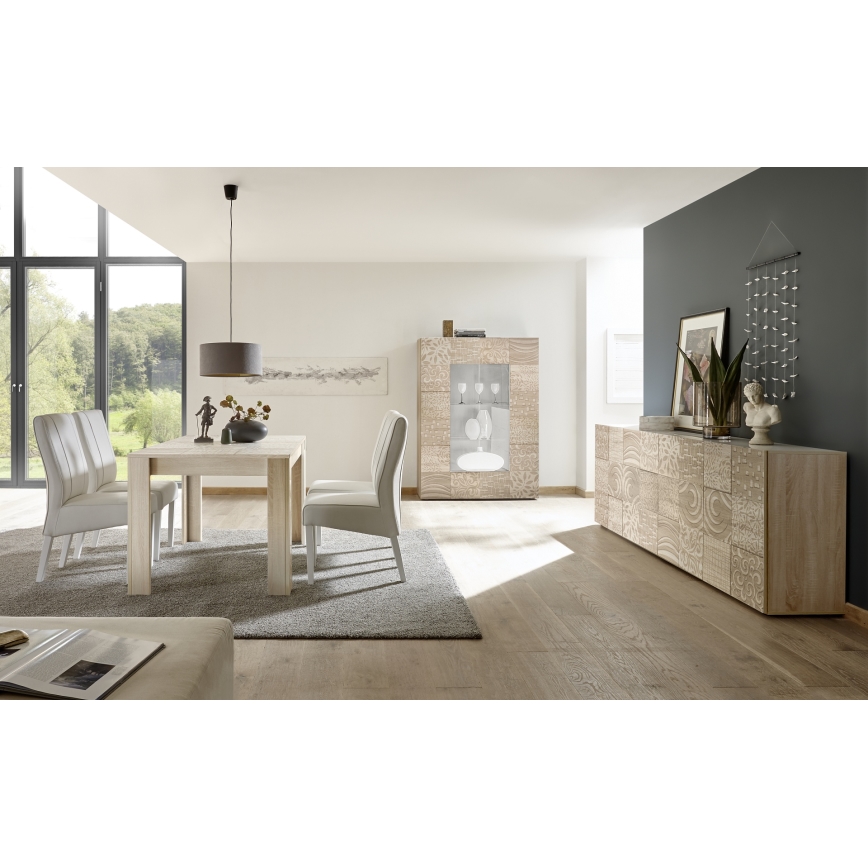 Rozkládací jídelní stůl ARIA 137/185x90 cm dub sonoma
