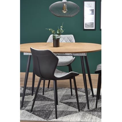 Rozkládací jídelní stůl BALNOR 120/160x80 cm dub/černá