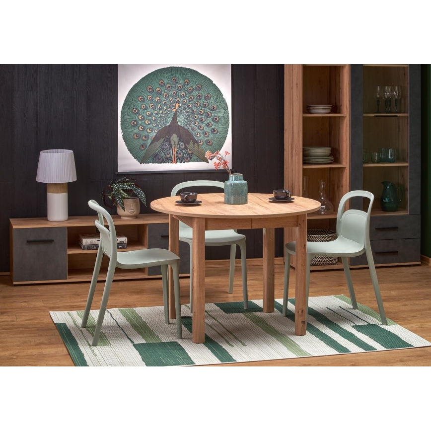 Rozkládací jídelní stůl CALMIO 102/142x102 cm dub craft