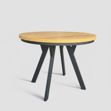 Rozkládací jídelní stůl CENTRO 100/140x77 cm dub craft/černá