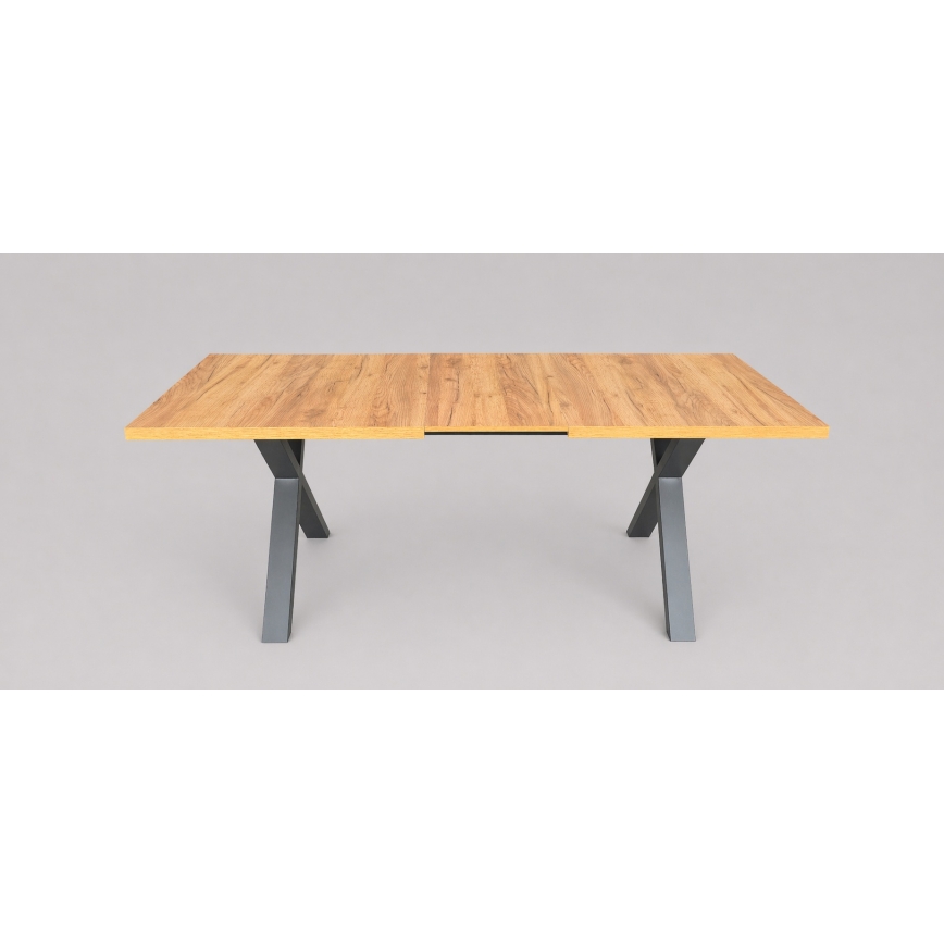 Rozkládací jídelní stůl DOMO 150/190x80 cm dub craft/černá