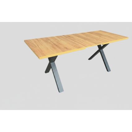 Rozkládací jídelní stůl DOMO 150/190x80 cm dub craft/černá