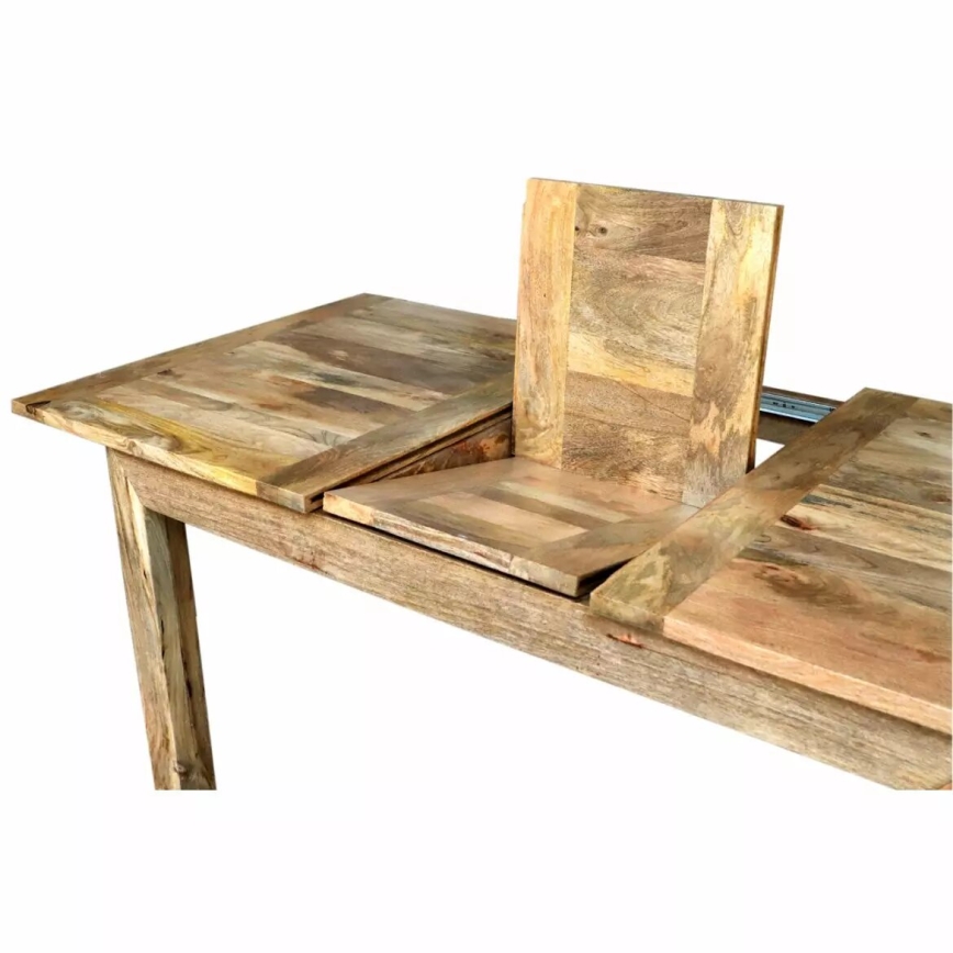 Rozkládací jídelní stůl HINA 180x90 cm masiv/mangovník