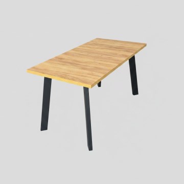Rozkládací jídelní stůl KERNO 150/190x80 cm dub craft/černá