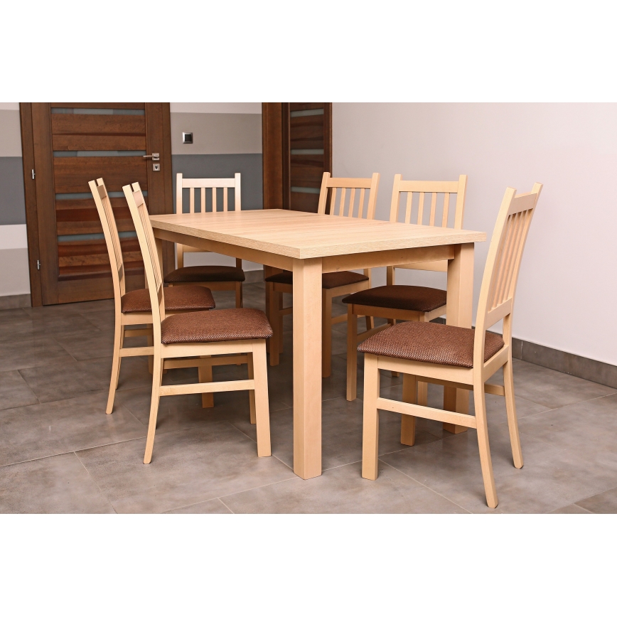 Rozkládací jídelní stůl LIAM 150/190x80 cm dub sonoma