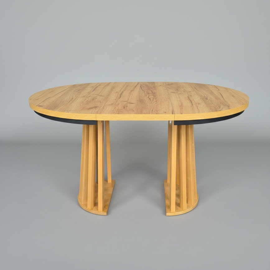 Rozkládací jídelní stůl NEXUS 100/140x77 cm dub craft/černá