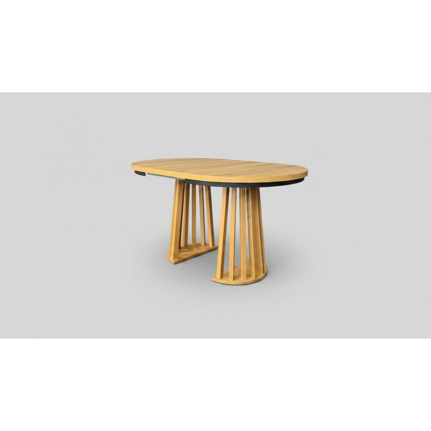 Rozkládací jídelní stůl NEXUS 100/140x77 cm dub craft/černá