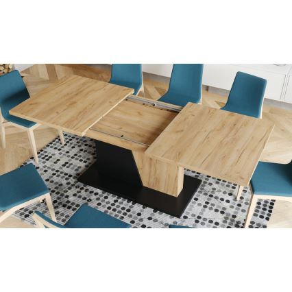 Rozkládací jídelní stůl NINO 160/218x90 cm dub craft/černá