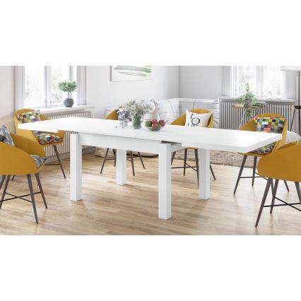 Rozkládací jídelní stůl pro 12 osob RALF 120/270x90 cm bílá