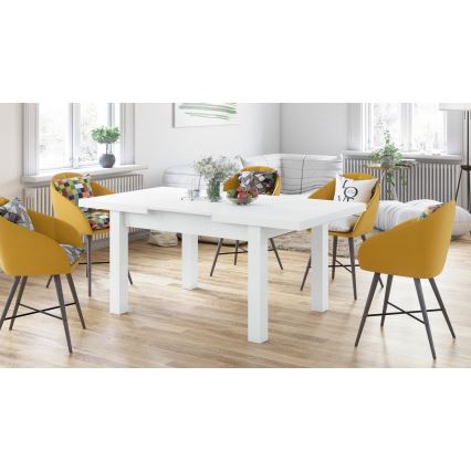 Rozkládací jídelní stůl pro 12 osob RALF 120/270x90 cm bílá